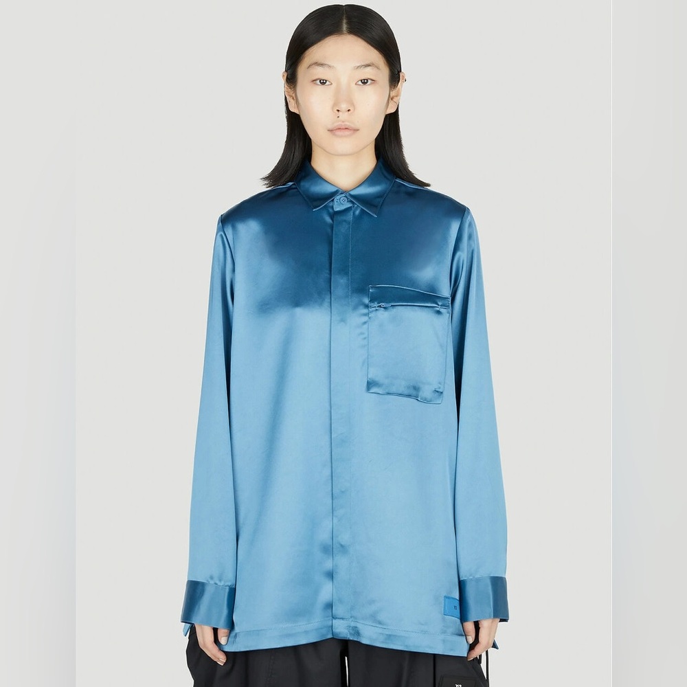 Y-3 - Silky Shirt in Blue